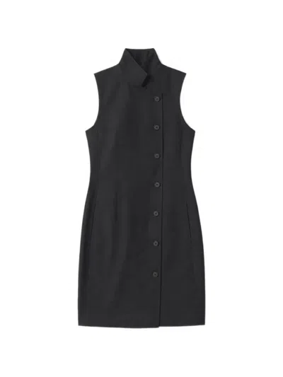 Iro Sleeveless Button-front Mini Dress In Black