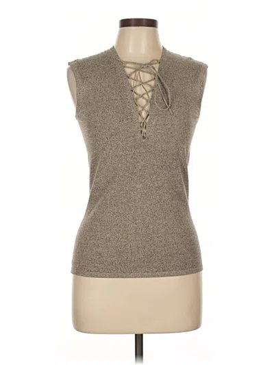 Pre-owned Iro Sleeveless Top Gray Keyhole Neckline Tops