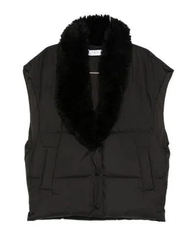 Iro Sleeveless Vest In Black