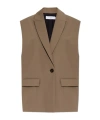 Iro Sleeveless Vest In Brown