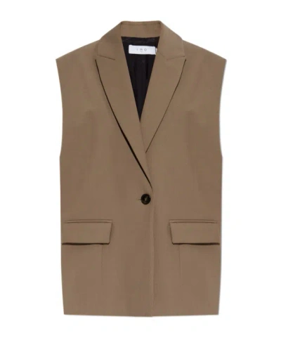Iro Sleeveless Vest In Brown