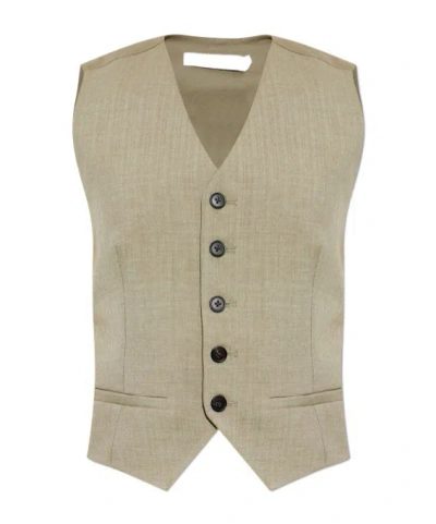 Iro Sleeveless Vest In Brown