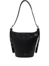 Iro Small Zyke Leather Bucket Bag In Black