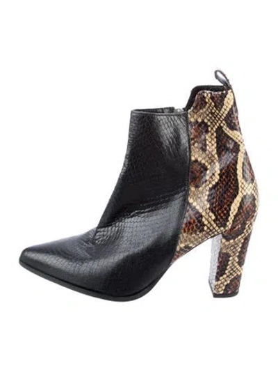 Pre-owned Iro Snakeskin Animal Print Chelsea Boots In Multi