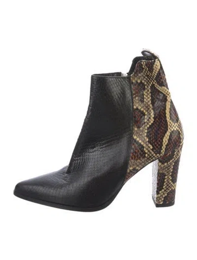 Pre-owned Iro Snakeskin Animal Print Chelsea Boots In Neutrals