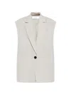 Iro Soledad Single-breasted Vest In Gray