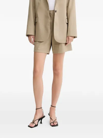 Iro Solenna Pleated Shorts In Brown