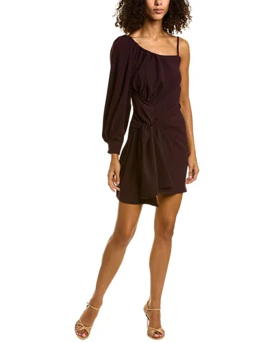 Iro Solia Asymmetrical Ruffled Dress In Purple