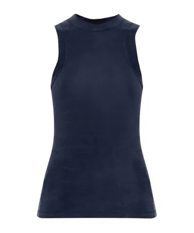 Iro Solid Color Vest In Blue