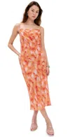 Iro Thin Shoulder Strap Dress In Multico Orange