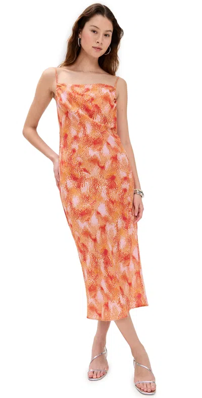 IRO SOLVA DRESS MULTICO ORANGE
