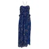 Iro Somov Printed Georgette Halterneck Midi Dress In Blue Viscose In Blue