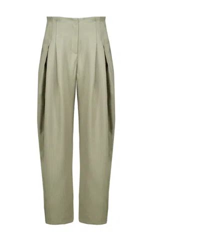 Iro Sonja Pleated Trousers In Green