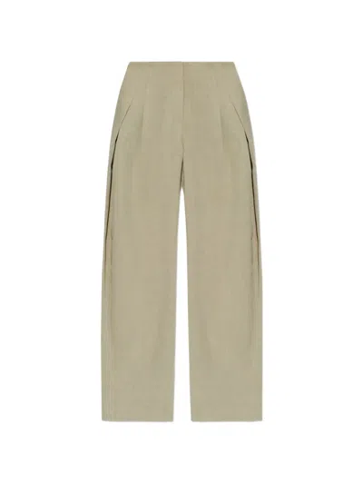 Iro Sonja Pleated Trousers In Green