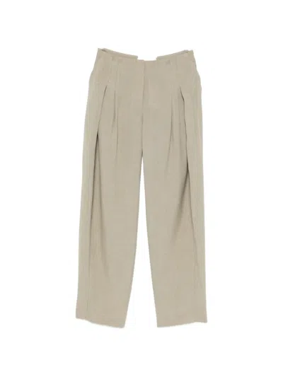 Iro Sonja Pleated Wide-leg Trousers In Neutral