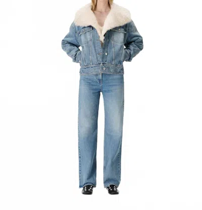 Iro Sophia Denim Jacket In Blue Vintage