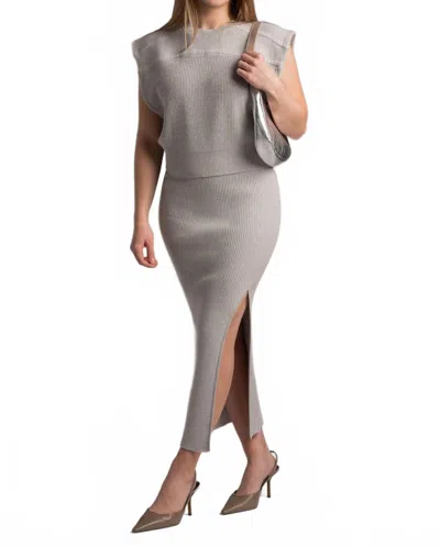 Iro Sora Knit Skirt In Light Grey In Gray