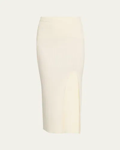 Iro Sora Strapless Cashmere-blend Midi Dress In Ecru