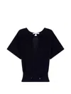Iro Sorenza Open-back T-shirt In Black