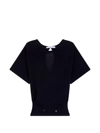 Iro Sorenza Open-back T-shirt In Black