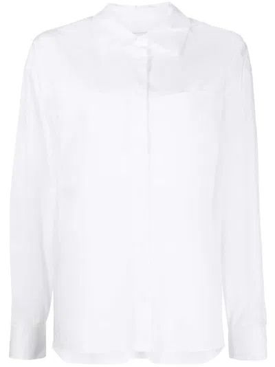 Iro Spread-collar Cotton Shirt In 白色