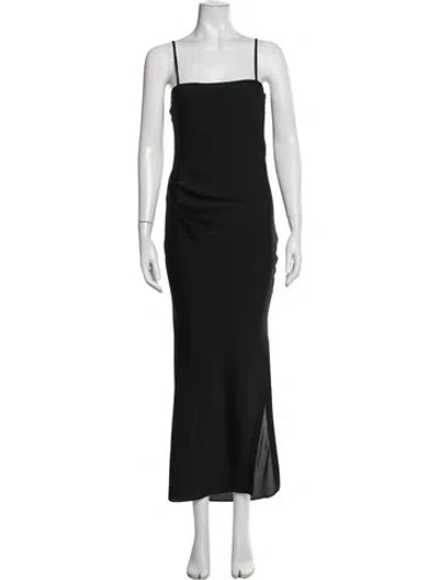 Pre-owned Iro Square Neckline Long Dress In Black