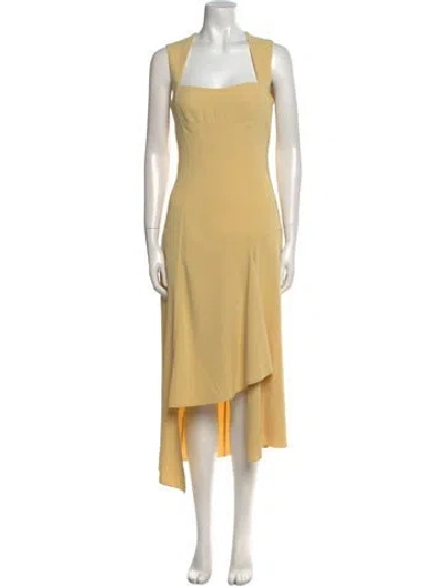 Pre-owned Iro Square Neckline Long Dress In Yellow