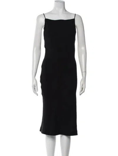 Pre-owned Iro Square Neckline Midi Length Dress In Black