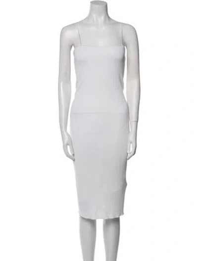 Pre-owned Iro Square Neckline Midi Length Dress In White