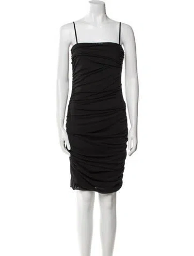 Pre-owned Iro Square Neckline Mini Dress In Black