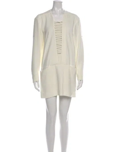 Pre-owned Iro Square Neckline Mini Dress In White