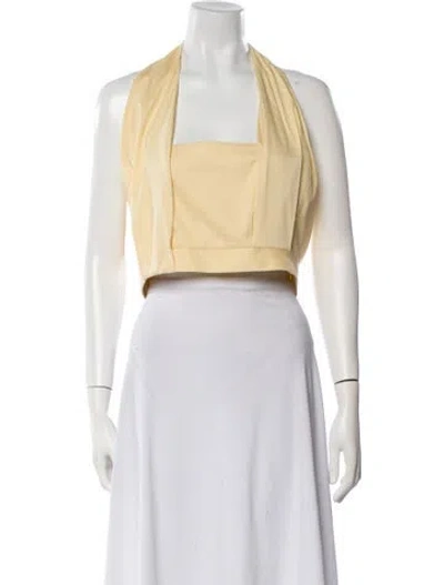 Pre-owned Iro Square Neckline Sleeveless Crop Top In Neutral