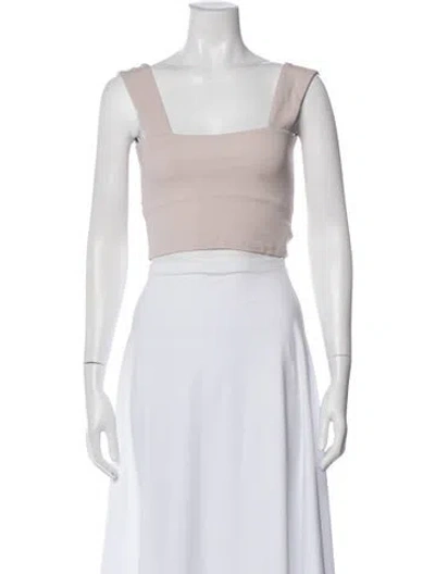 Pre-owned Iro Square Neckline Sleeveless Crop Top In Pink