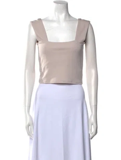 Pre-owned Iro Square Neckline Sleeveless Crop Top In Pink