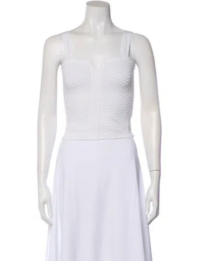 Pre-owned Iro Square Neckline Sleeveless Top In White