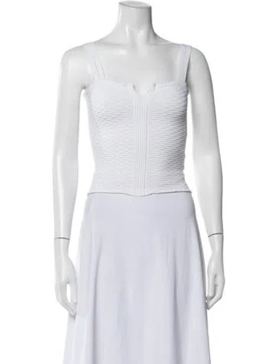 Pre-owned Iro Square Neckline Sleeveless Top In White