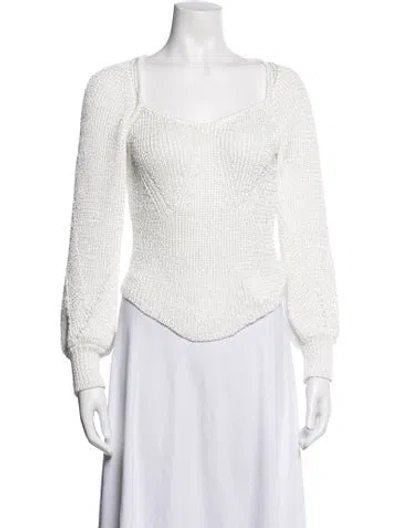 Pre-owned Iro Square Neckline Sweater In White