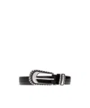 Iro Stitching Detail Belt In Black