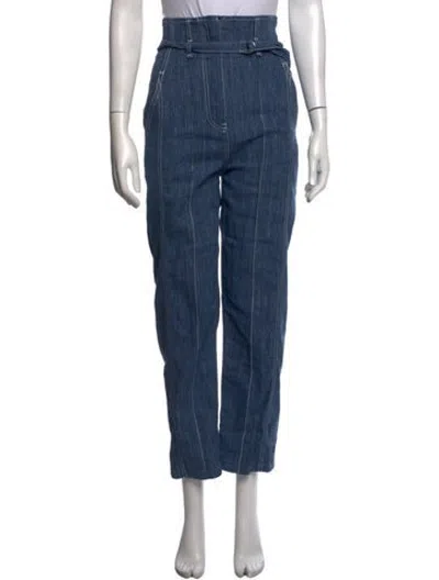 Pre-owned Iro Straight Leg Pants In Blue