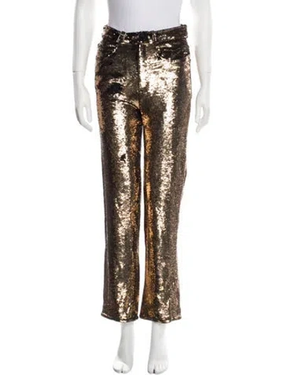 Pre-owned Iro Straight Leg Pants In Gold
