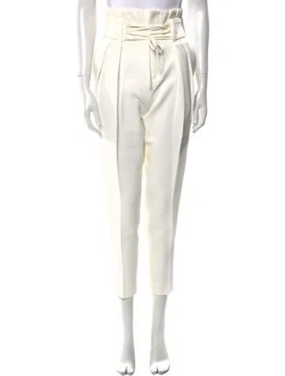 Pre-owned Iro Straight Leg Pants In White