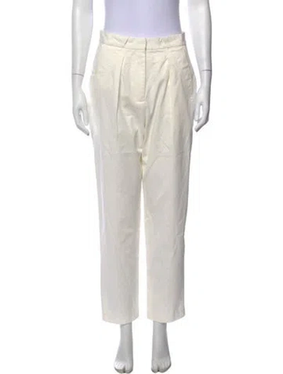 Pre-owned Iro Straight Leg Pants In White