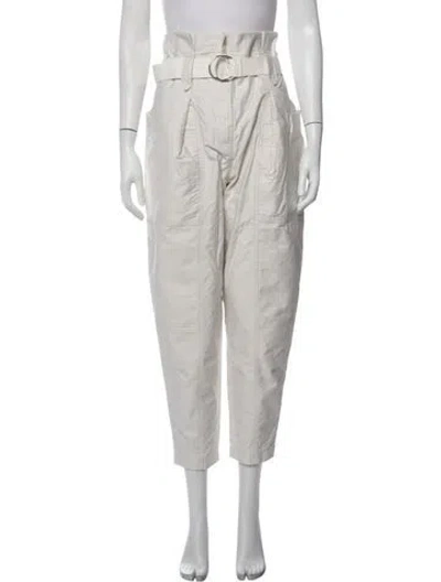 Pre-owned Iro Straight Leg Pants In White