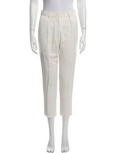 Pre-owned Iro Straight Leg Pants In White