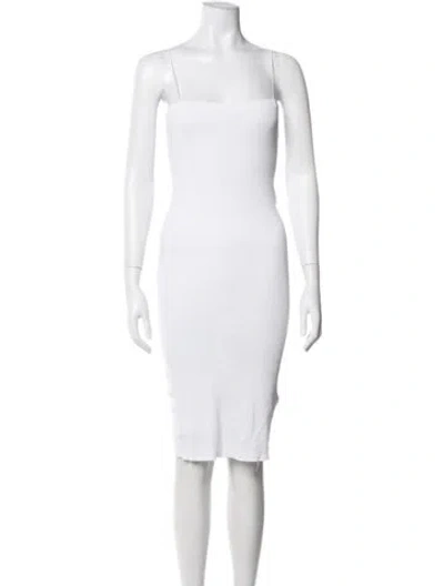 Pre-owned Iro Strapless Knee-length Dress In White