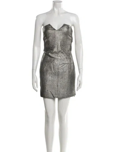 Pre-owned Iro Strapless Mini Dress W/ Tags In Gray