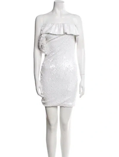 Pre-owned Iro Strapless Mini Dress W/ Tags In White
