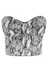 Iro Striking Sequin Bustier Top With Removable Straps In Silver