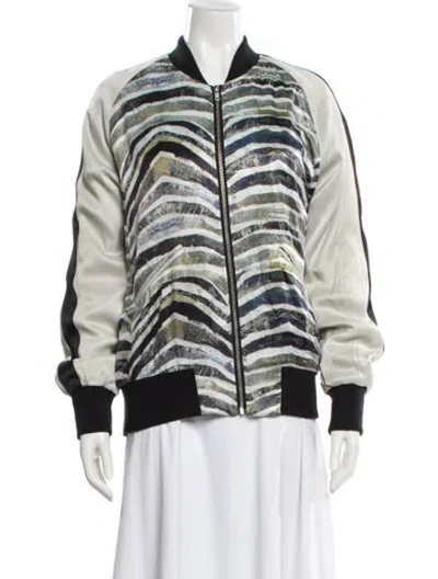 Pre-owned Iro Striped Bomber Jacket In Neutral