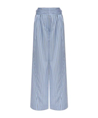 Iro Striped Casual Pants In Blue